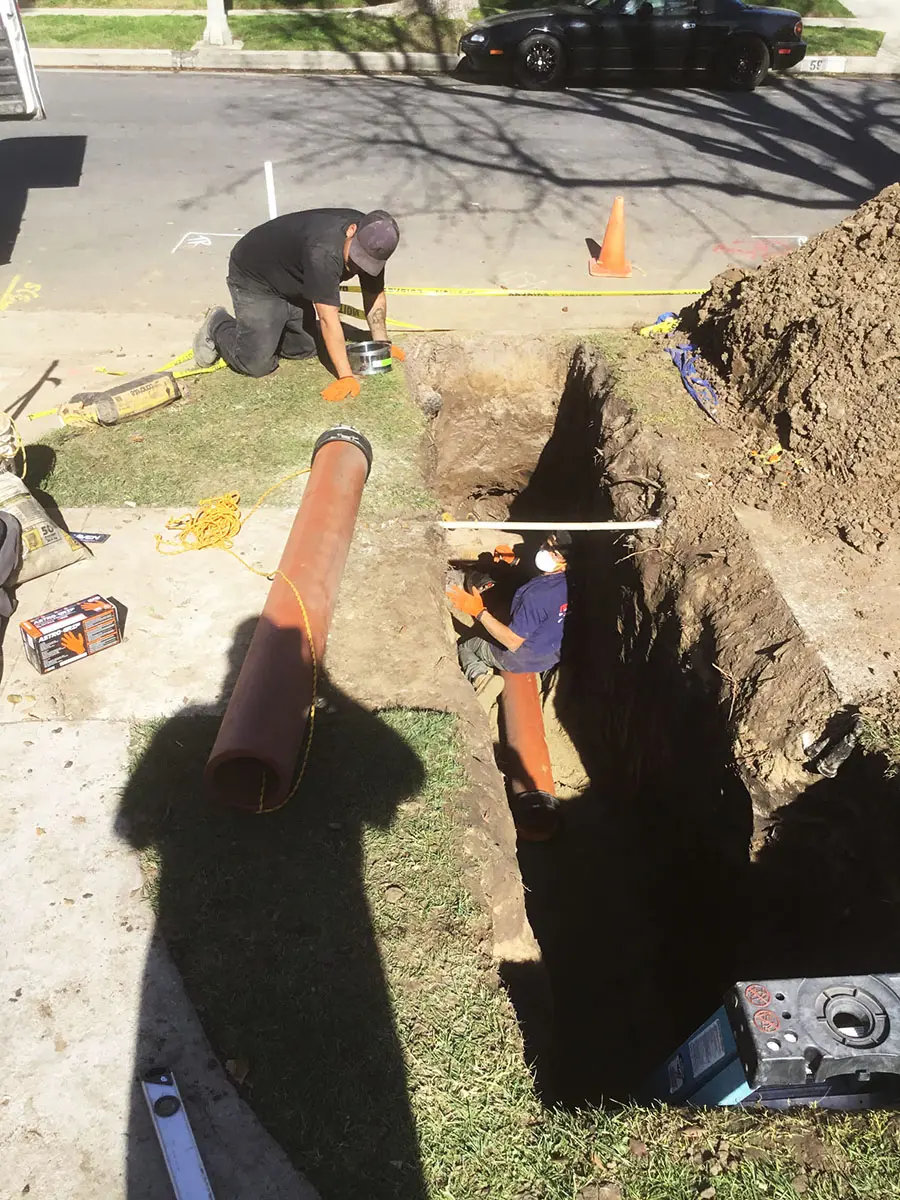 Team Rooter sewer lateral and street sewer service in Southern California