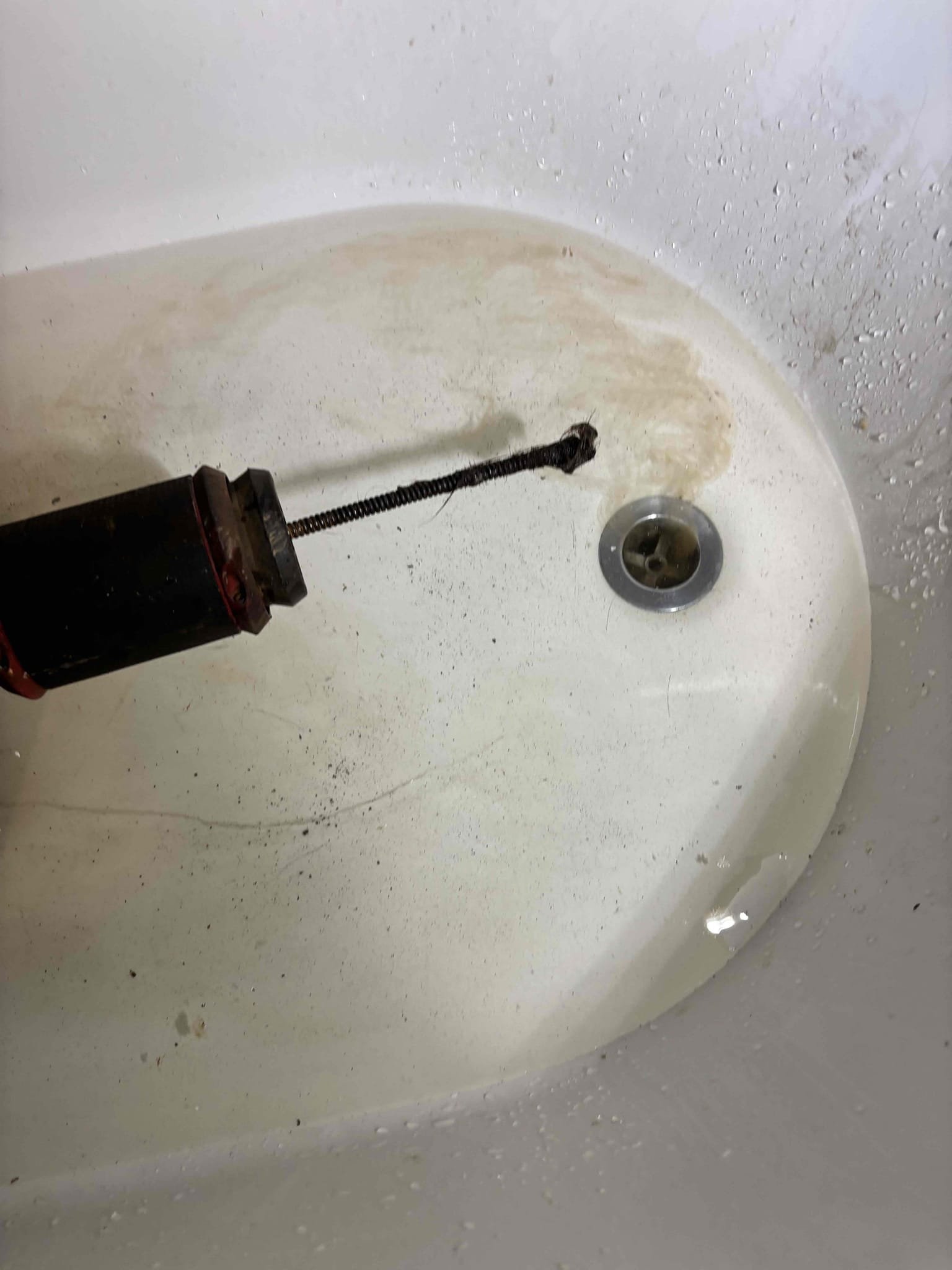 Clogged Drain Repair in Sherman Oaks — during the work